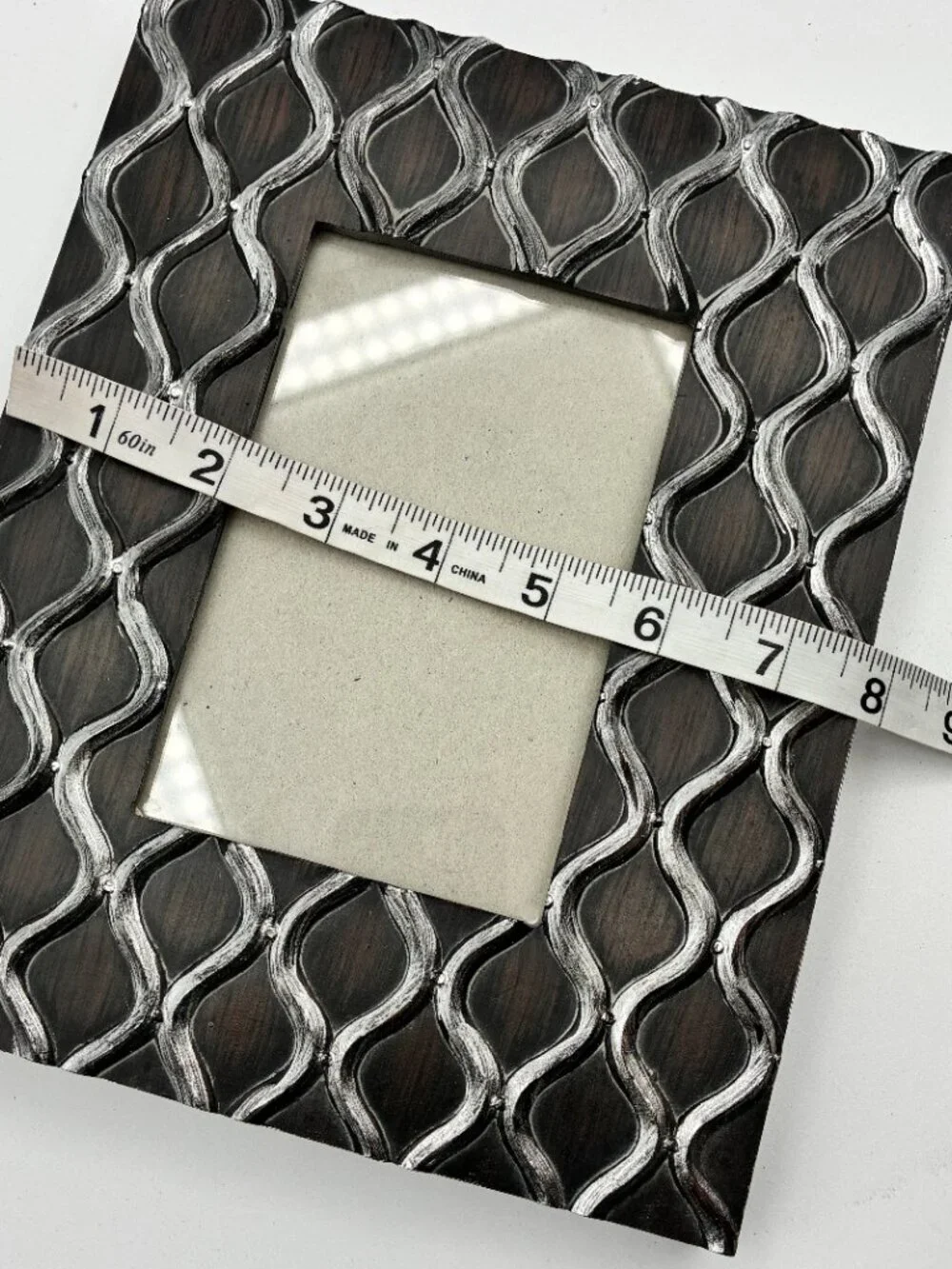 New View Faux Wood Metal Picture Frames Set of 2 8x10 (4x6) Fret Design
